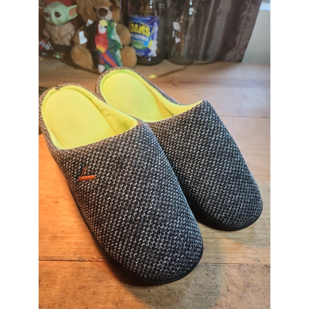 VONMAY Two-tone Slippers, Men's Sz M. Grey/Green. Excellent